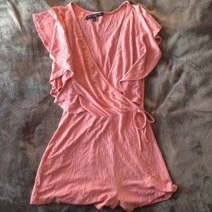 Pink wrap style romper